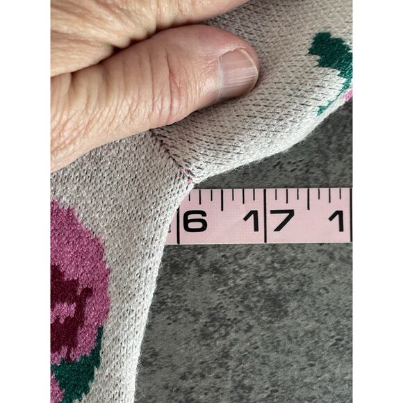 Willow & Wind Crop Sweater Womens M Knit Lace Trim Milkmaid Floral Fairy NWT - Picture 7 of 8